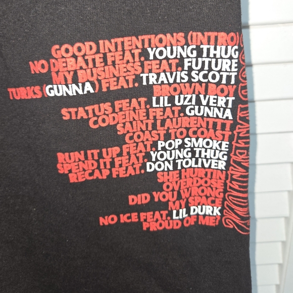 VLONE X NAV Men's L Good Intentions Black and Red Graphic T-Shirt - Picture 3 of 13